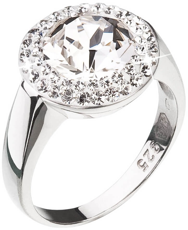 Evolution Group Stříbrný prsten se třpytivým krystalem Swarovski 35026.1 56 mm - Prsteny