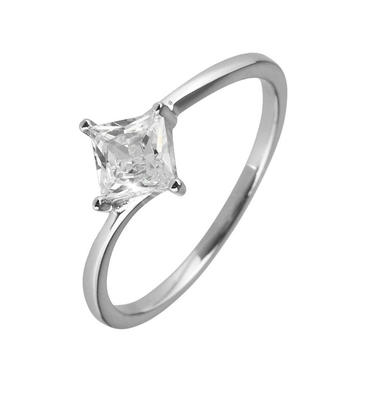 Evolution Group - Pavona Stříbrný prsten se zirkonem Čtverec 15006.1 crystal 53 mm Evolution Group - Pavona Stříbrný prsten se zirkonem Čtverec 15006.1 crystal 53 mm - Prsteny Prsteny s kamínkem