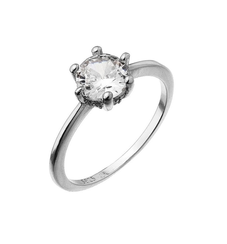 Evolution Group - Pavona Stříbrný zásnubní prsten s čirým zirkonem 15013.1 crystal 52 mm Evolution Group - Pavona Stříbrný zásnubní prsten s čirým zirkonem 15013.1 crystal 52 mm - Prsteny Prsteny s kamínkem