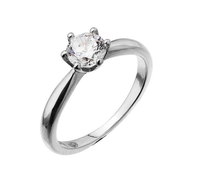 Evolution Group - Pavona Stříbrný zásnubní prsten s jemným zirkonem 15014.1 crystal 56 mm