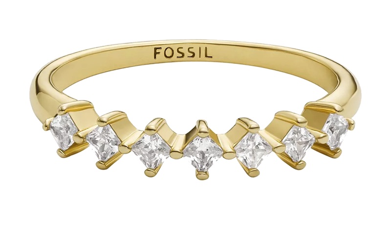 Fossil Elegantní pozlacený prsten Hazel JOA00814710 54 mm Fossil Elegantní pozlacený prsten Hazel JOA00814710 54 mm - Prsteny Prsteny s kamínkem