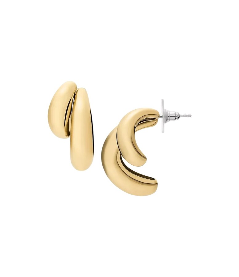 Fossil Luxusní visací pozlacené náušnice JF04898710 - Náušnice Visací náušnice