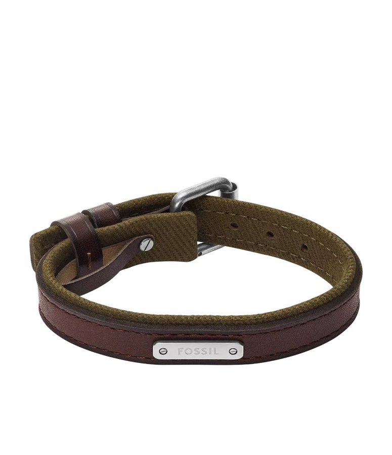 Fossil Kožený náramek pro muže Everett JA7315998 - Náramky Kožené náramky