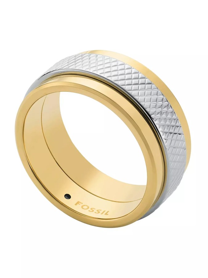 Fossil Moderní bicolor prsten Knox JF04917998 63 mm - Prsteny Prsteny s&nbsp;kamínkem