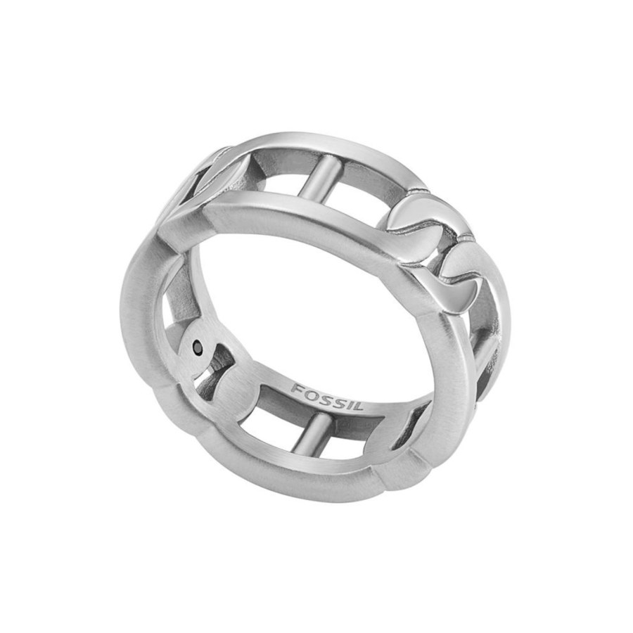 Fossil Moderní pánský prsten z oceli Heritage D-Link JF04409040 62 mm -  Prsteny Prsteny bez kamínku •