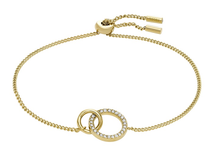 Fossil Půvabný dámský náramek se zirkony Hazel JOF00967710 Fossil Půvabný dámský náramek se zirkony Hazel JOF00967710 - Náramky Náramky se symboly