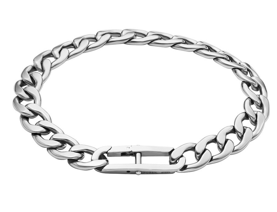 Fossil Nadčasový ocelový náramek pro muže Heritage JF04770040 Fossil Nadčasový ocelový náramek pro muže Heritage JF04770040 - Náramky Řetízkové náramky