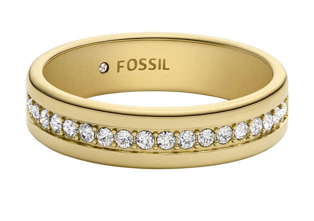 Fossil Pozlacený prsten s kubickými zirkony Archival JOF01035710 52 mm Fossil Pozlacený prsten s kubickými zirkony Archival JOF01035710 52 mm - Prsteny Prsteny s kamínkem