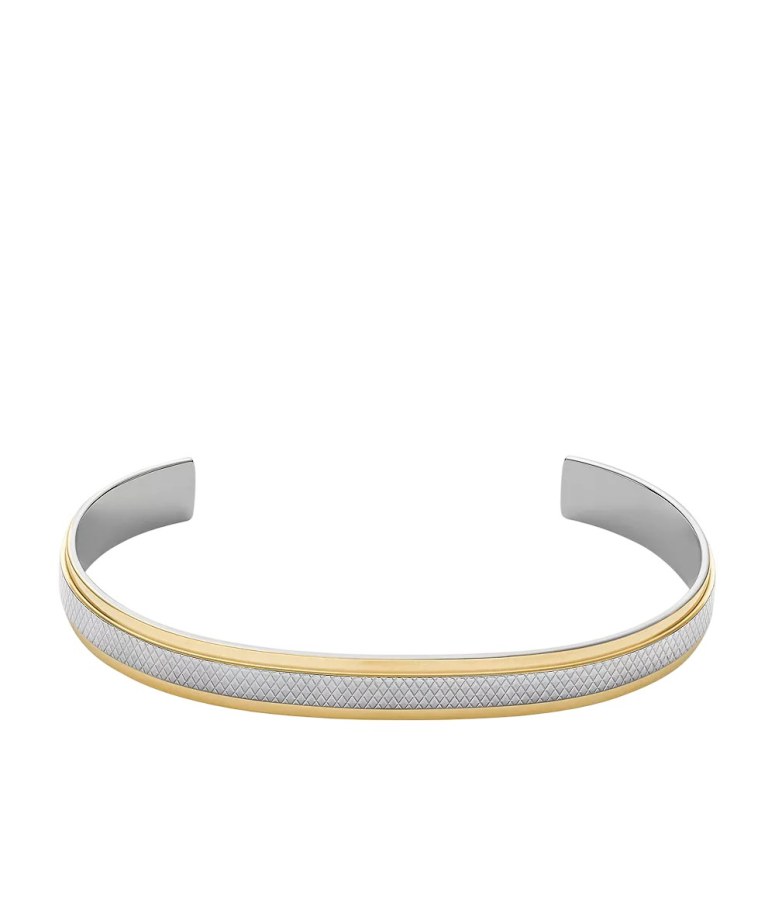 Fossil Otevřený pevný náramek pro muže Knox JF04916998