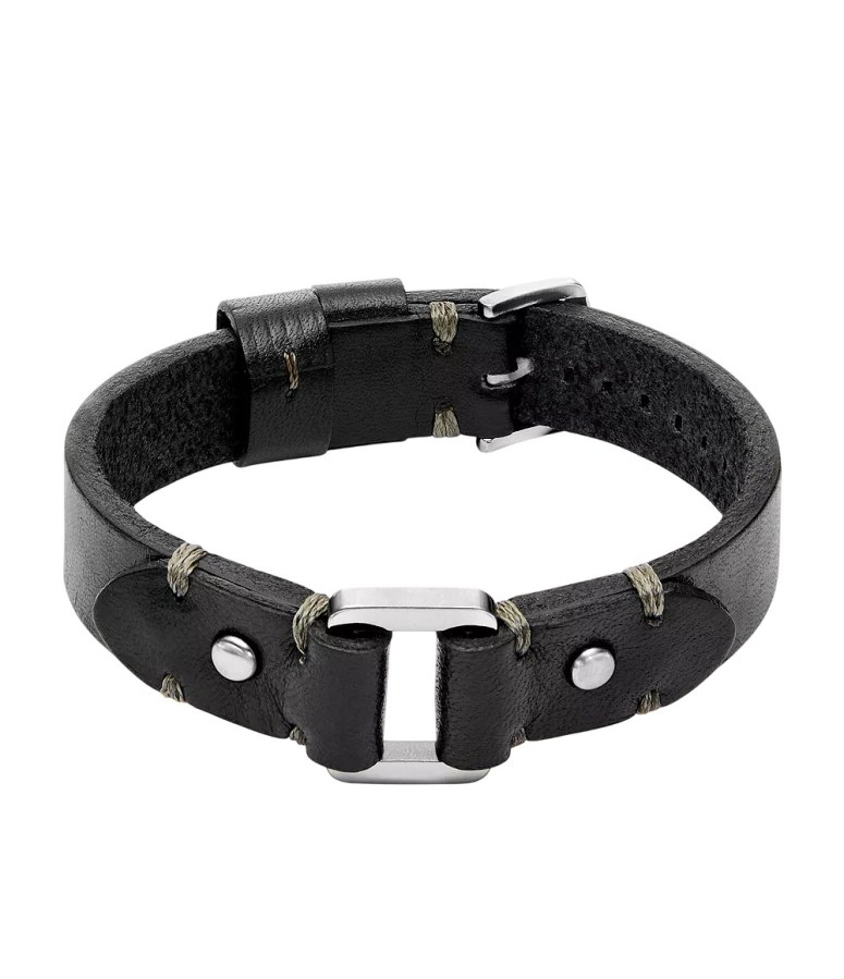 Fossil Pánský robustní kožený náramek JF04946040 - Náramky Kožené náramky