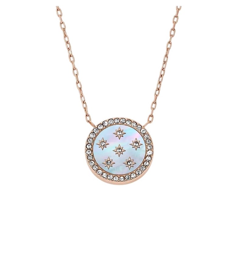 Fossil Pozlacený náhrdelník s&nbsp;perletí Mother of Pearl JF04936791 - Náhrdelníky Náhrdelníky s&nbsp;kameny