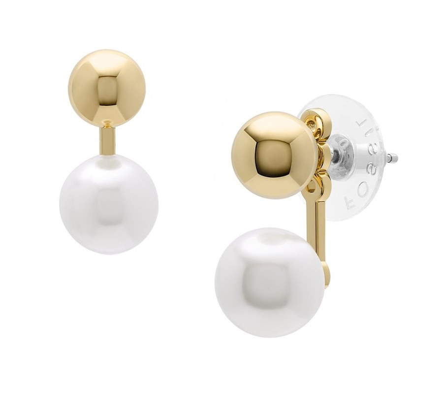 Fossil Půvabné pozlacené náušnice 2v1 Bright Baubles JA7257710 Fossil Půvabné pozlacené náušnice 2v1 Bright Baubles JA7257710 - Náušnice Pecky
