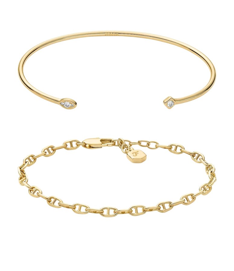 Fossil Slušivý dámský set pozlacených náramků Heritage JA7292SET - Sety šperků Soupravy šperků