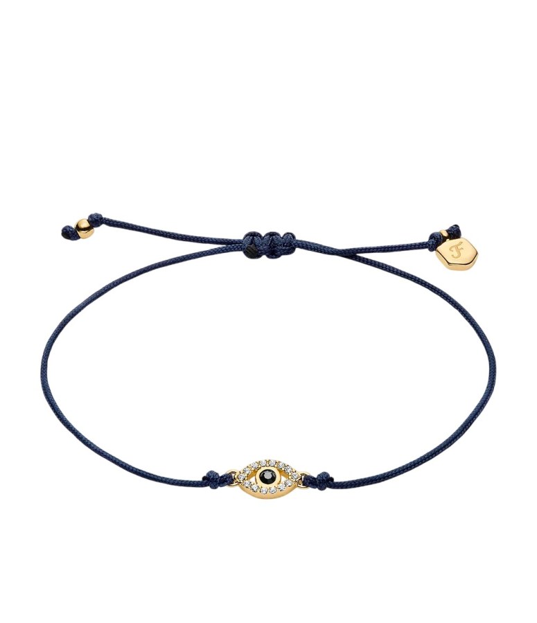 Fossil Šňůrkový náramek Evil eye Sutton Mini Moments JA7312710