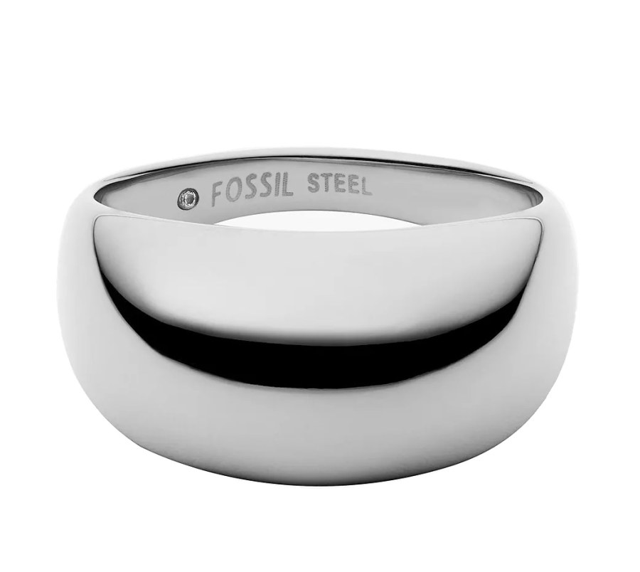 Fossil Výrazný ocelový prsten pro ženy Ellis JF04747040 57 mm - Prsteny Prsteny bez kamínku