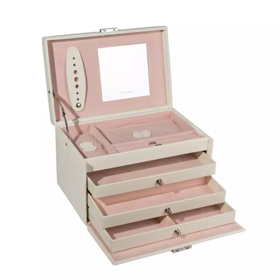 Friedrich Lederwaren Luxusní krémová šperkovnice Classico Rosé 23238-13 - Šperkovnice a&nbsp;stojany na šperky Klasické šperkovnice