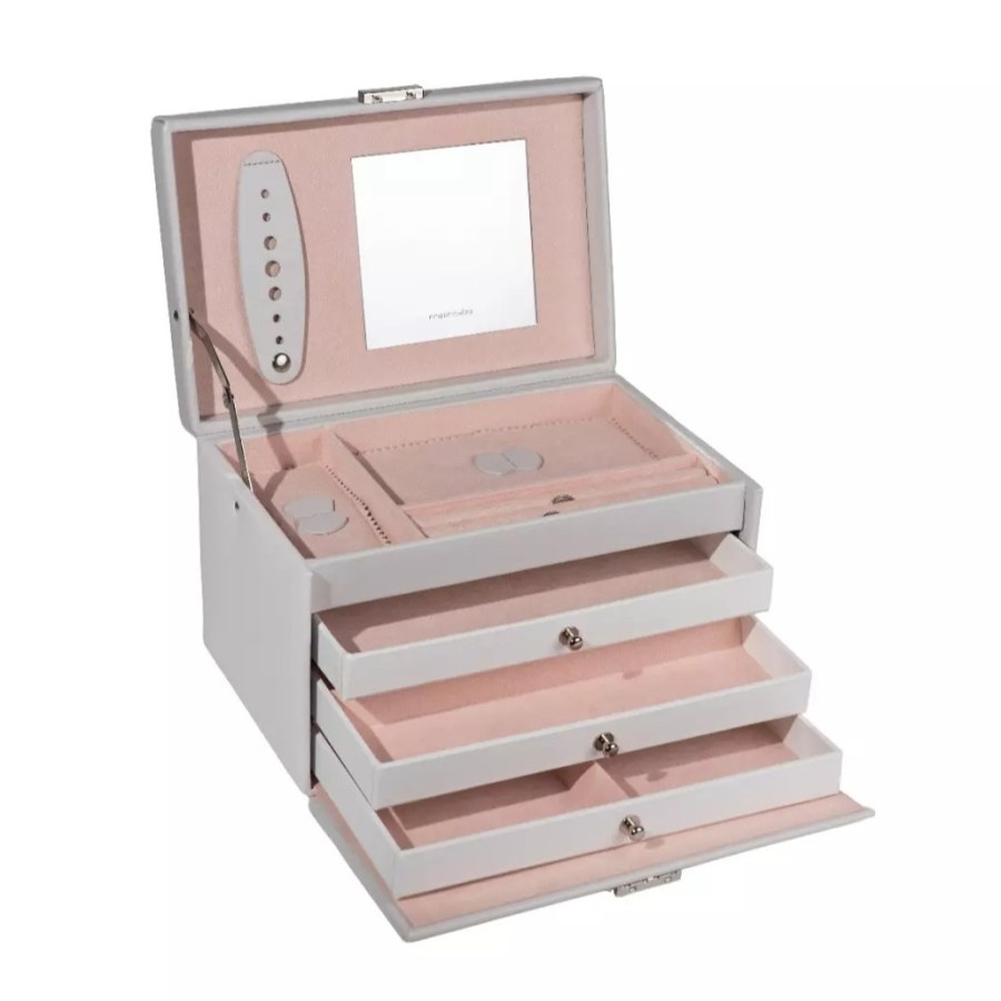 Friedrich Lederwaren Luxusní šedá šperkovnice Classico Rosé 23238-11 - Šperkovnice a&nbsp;stojany na šperky Klasické šperkovnice