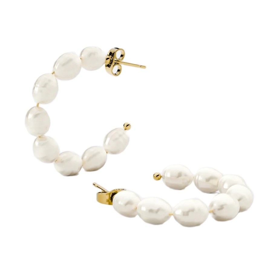 Furiosa Jedinečné perlové náušnice French Kiss SE-FRENCHKISS-G - Náušnice Bez kamínků