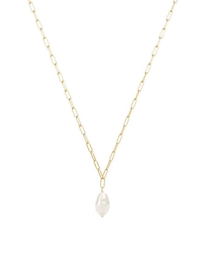 Furiosa Pozlacený náhrdelník s přívěskem pravé perly Divine SN-DIVINE-G