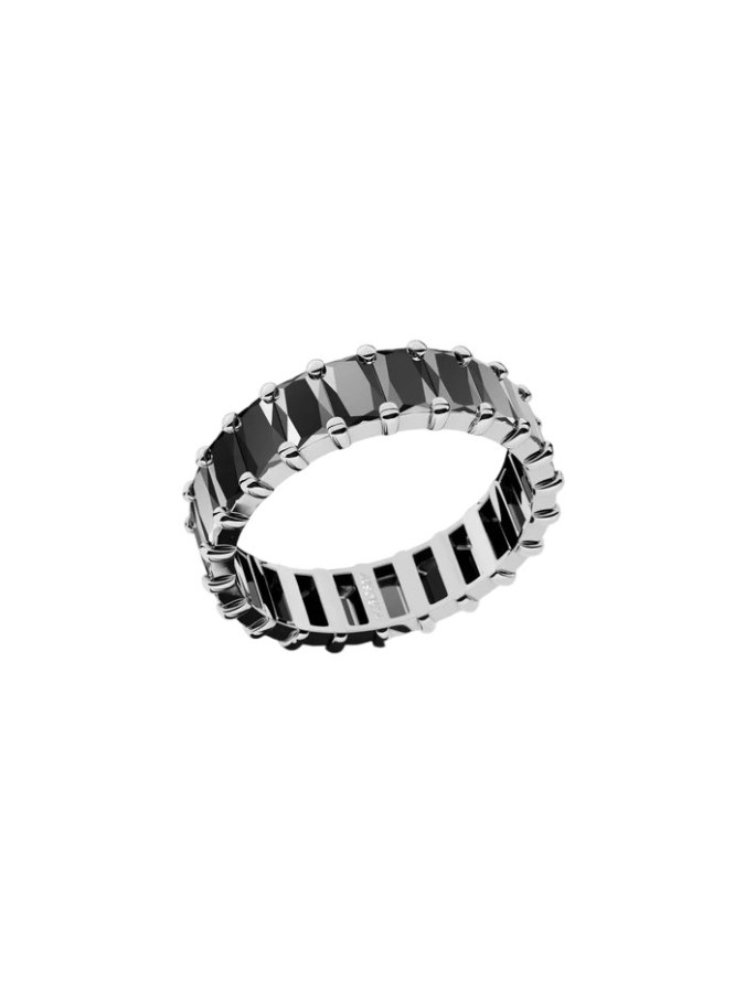 Furiosa Prsten s&nbsp;černými kubickými zirkony Crush Noir SR-CRUSHNOIR-S 56 mm - Prsteny Prsteny s&nbsp;kamínkem