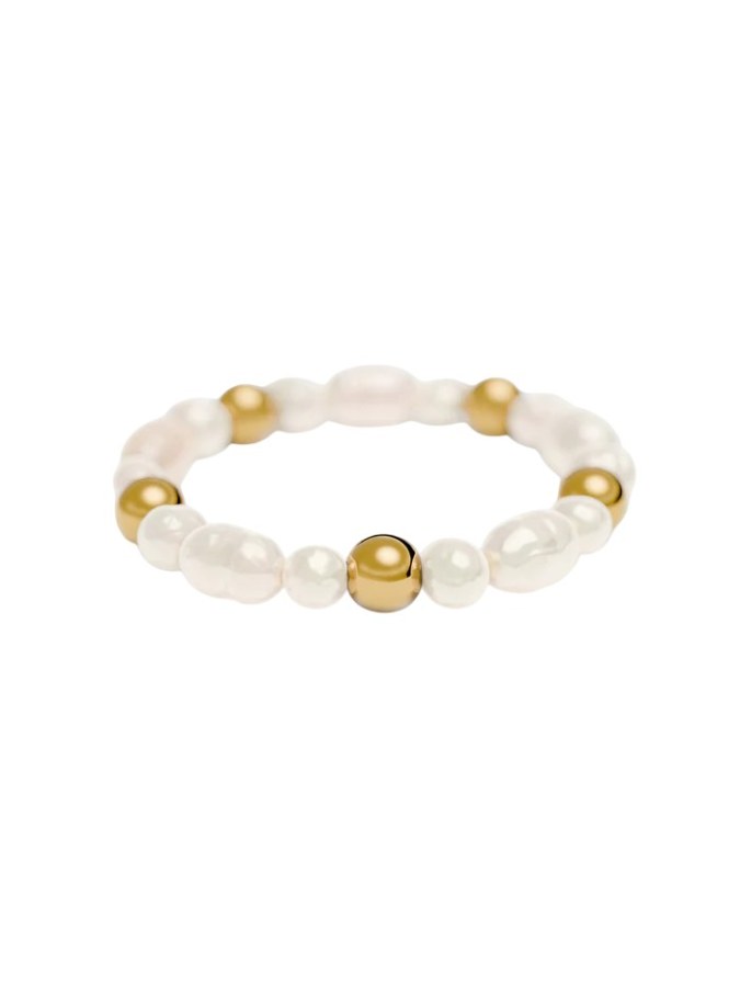 Furiosa Nastavitelný pozlacený prsten s&nbsp;pravými perlami Ariel Pearls SR-ARIEL-G - Prsteny Prsteny bez kamínku