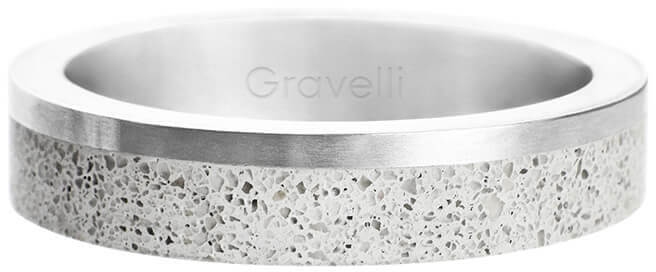 Gravelli Betonový prsten Edge Slim ocelová/šedá GJRUSSG021 60 mm - Prsteny Prsteny bez kamínku