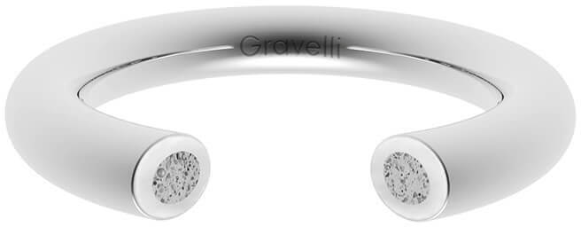Gravelli Otevřený prsten s betonem Open ocelová/šedá GJRWSSG107 50 mm - Prsteny Prsteny bez kamínku