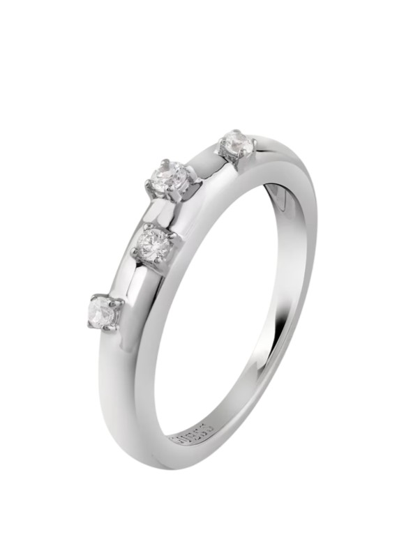 Guess Stříbrný prsten s krystaly Nuances JSBR04542JWRH 52 mm