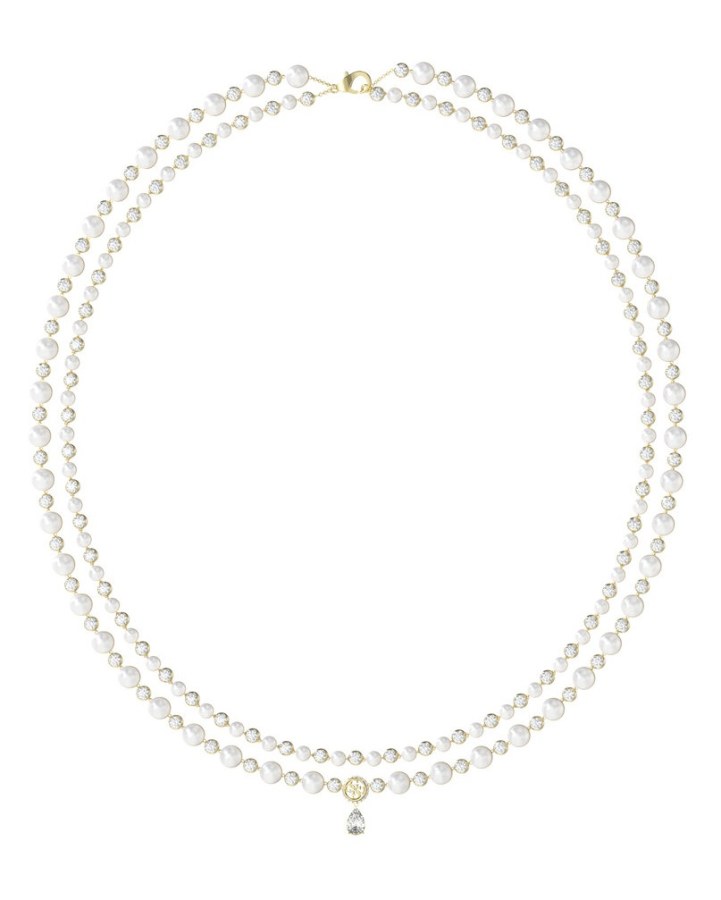 Guess Dvojitý perličkový náhrdelník Tiny Pearly JUBN05576JWYGT/U - Náhrdelníky Náhrdelníky s kameny