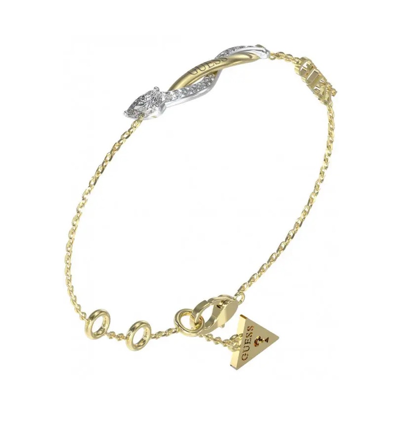 Guess Elegantní bicolor náramek se zirkony Twist JUBB05067JWYGRH 18,5 cm Guess Elegantní bicolor náramek se zirkony Twist JUBB05067JWYGRH 18,5 cm - Náramky Řetízkové náramky