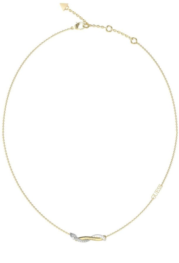 Guess Elegantní náhrdelník se zirkony Twist JUBN05066JWYGRHT/U - Náhrdelníky Náhrdelníky s kameny