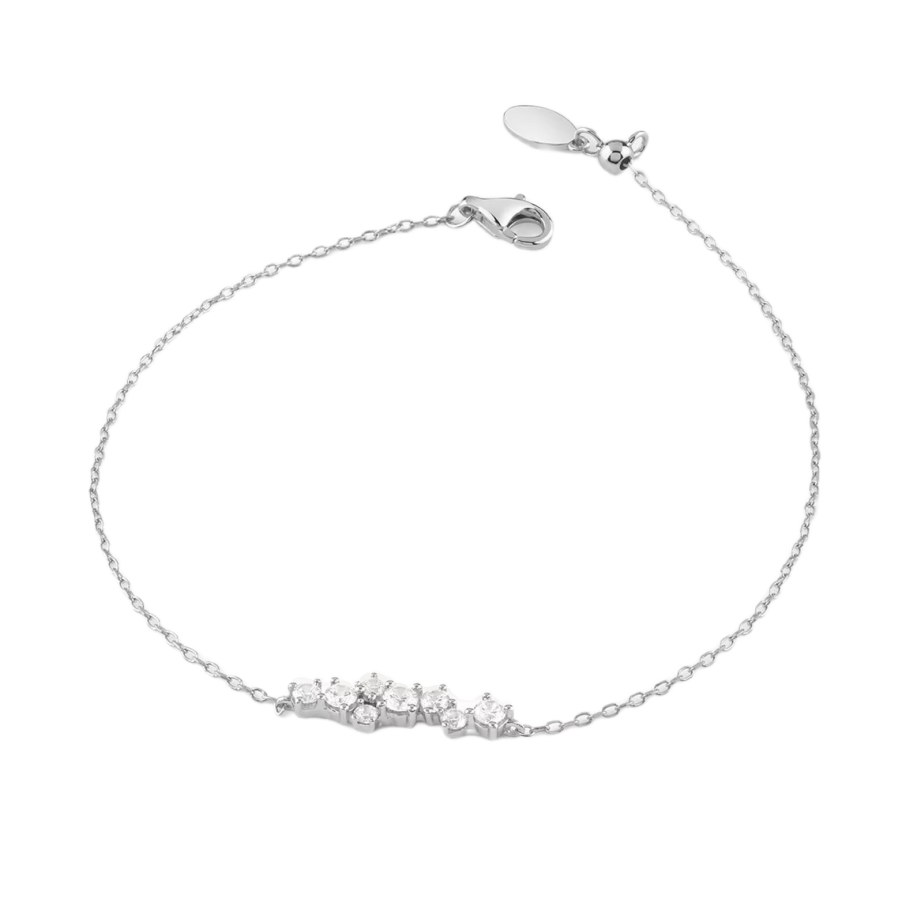 Guess Elegantní náramek ze stříbra Jardin JSBB04461JWYG 18,5 cm - Náramky Řetízkové náramky