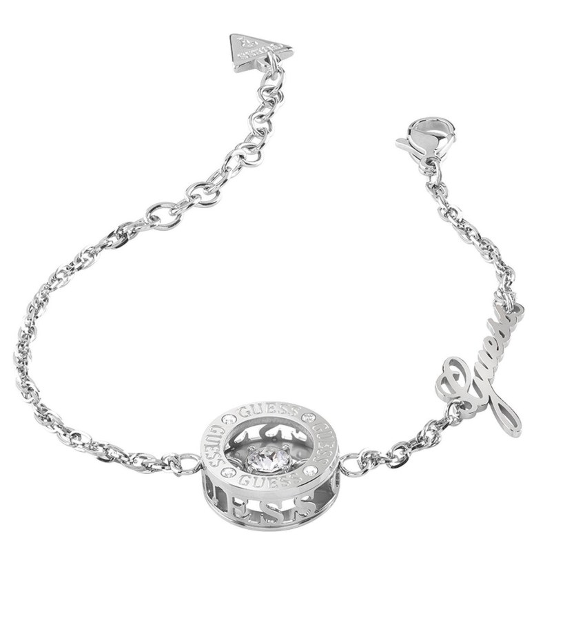 Guess Elegantní ocelový náramek Solitaire JUBB01462JWRH 17 - 21 cm - L Guess Elegantní ocelový náramek Solitaire JUBB01462JWRH 17 - 21 cm - L - Náramky Řetízkové náramky