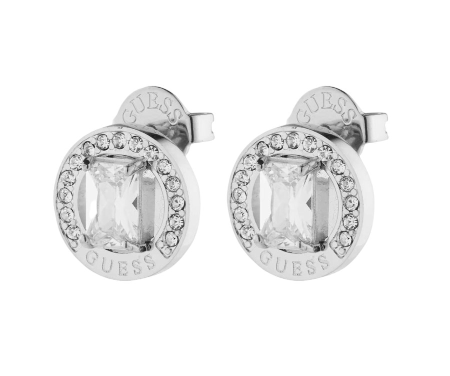 Guess Fashion ocelové náušnice s čirými zirkony Tiny Dancer JUBE04654JWRHT/U - Náušnice Pecky
