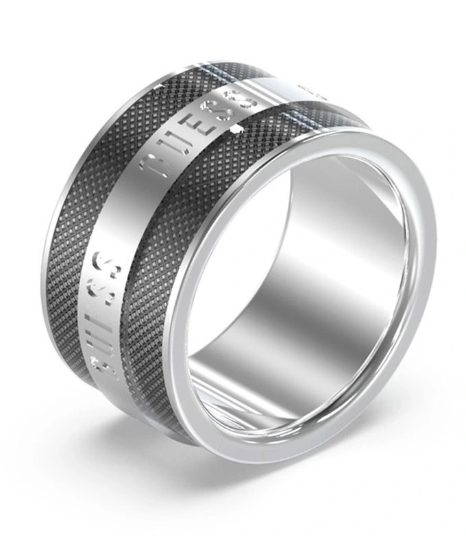 Guess Fashion ocelový prsten Legacy JUMR03209JWSTBK 64 mm - Prsteny Prsteny bez kamínku