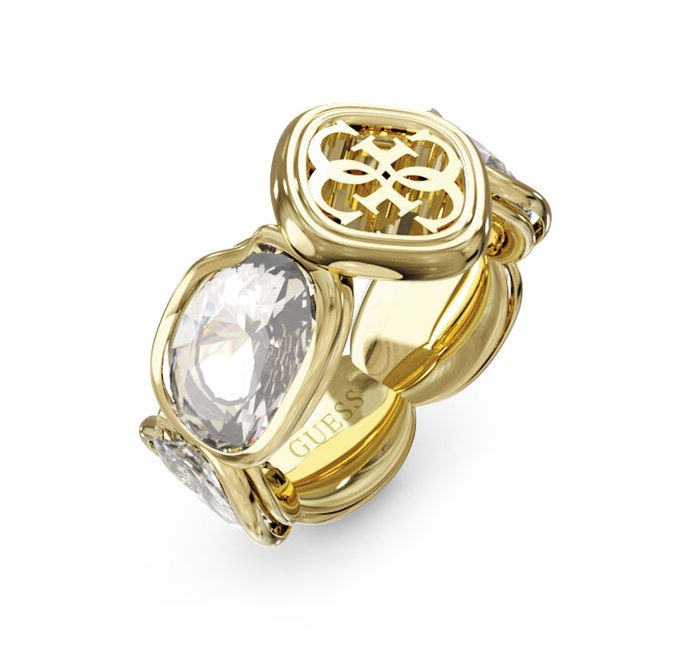Guess Fashion pozlacený s&nbsp;čirými krystaly Mamounia JUBR05573JWYG 54 mm - Prsteny Prsteny s&nbsp;kamínkem