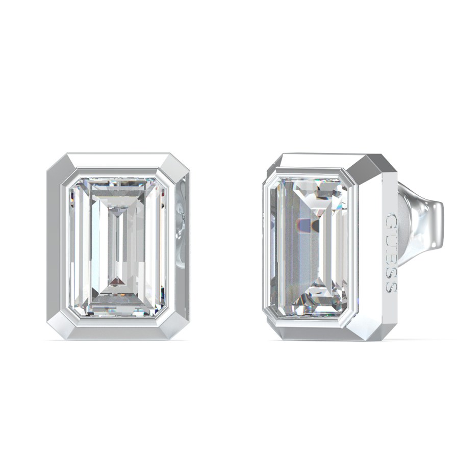 Guess Hranaté ocelové náušnice 4G Light JUBE05250JWRHT/U Guess Hranaté ocelové náušnice 4G Light JUBE05250JWRHT/U - Náušnice Pecky