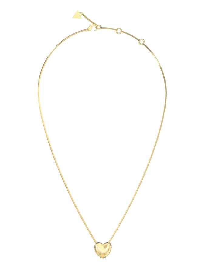 Guess Hravý pozlacený náhrdelník Srdce Iconique JUBN05541JWYGT/U