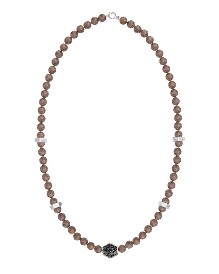 Guess Korálkový náhrdelník s&nbsp;tygřím okem Lion King JUMN06004JWSTBRT/U - Náhrdelníky Náhrdelníky s&nbsp;korálky