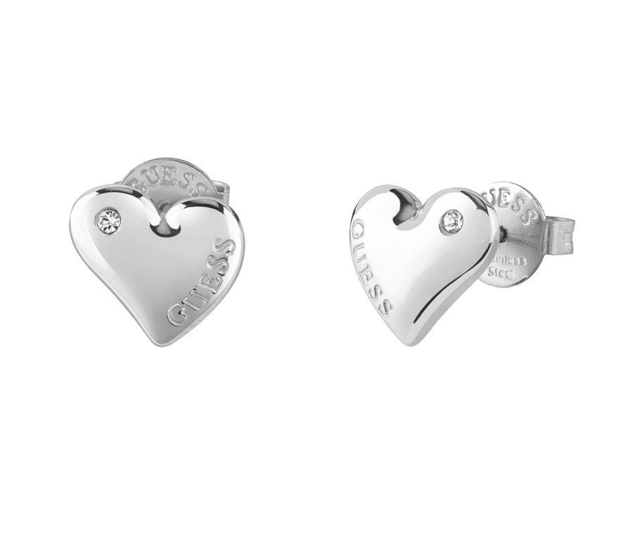 Guess Krásné ocelové náušnice pecky Fluid Hearts JUBE02303JWRHT/U - Náušnice Pecky