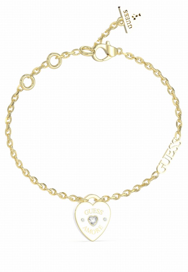 Guess Krásný pozlacený náramek Guess Amore JUBB05053JWYGWH 21 cm Guess Krásný pozlacený náramek Guess Amore JUBB05053JWYGWH 21 cm - Náramky Řetízkové náramky