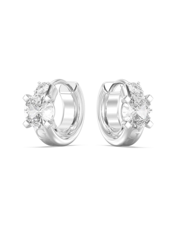 Guess Kruhové náušnice se zirkony Piercing Studio JUBE06270JWRHT/U - Náušnice S kamínky