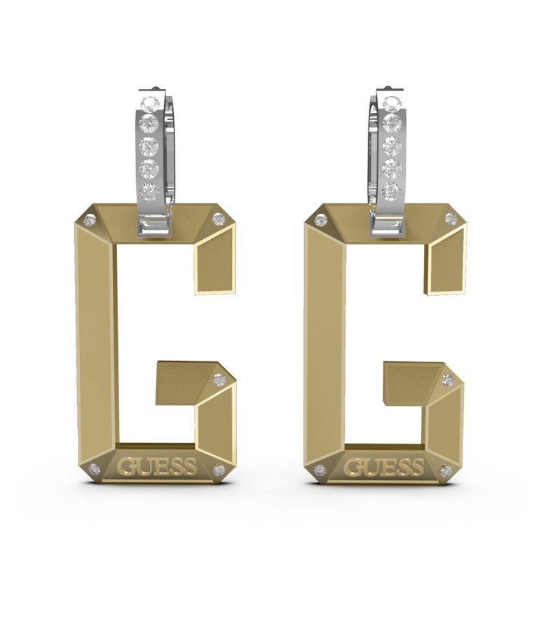 Guess Luxusní pozlacené náušnice s přívěsky G-Shades JUBE01469JWRHYGT/U - Náušnice Visací náušnice