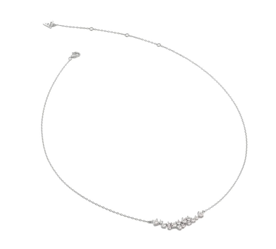 Guess Stříbrný náhrdelník se zirkony Jardin JSBN04465JWRHT/U
