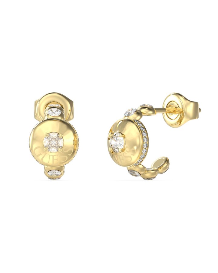 Guess Moderní pozlacené náušnice Sparks JUBE06281JWYGT/U - Náušnice Kruhy