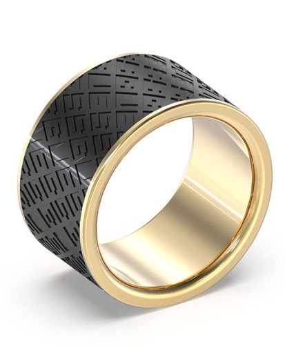 Guess Moderní pozlacený prsten King`s Road JUMR03226JWYGBK 66 mm - Prsteny Prsteny bez kamínku