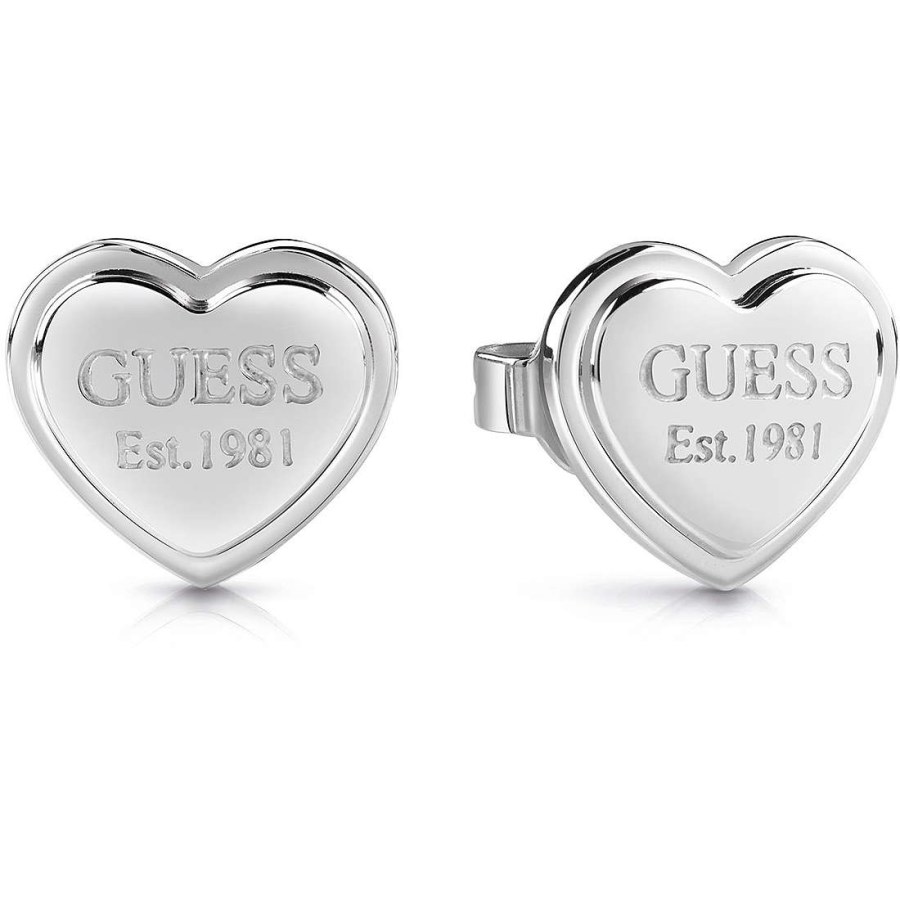 Guess Módní ocelové náušnice se srdíčkem JUBE02179JWRHT/U Guess Módní ocelové náušnice se srdíčkem JUBE02179JWRHT/U - Náušnice Pecky