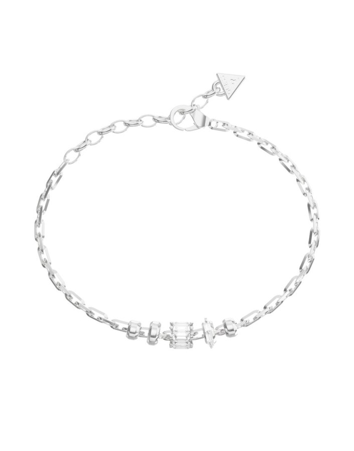 Guess Módní ocelový náramek se zirkony Les Baguettes JUBB06329JWRH 18,4 cm