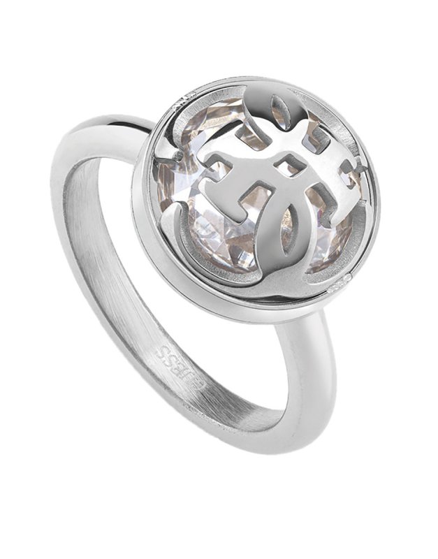 Guess Módní prsten pro ženy 4G Logo Boule JUBR01397JWRH 56 mm - Prsteny Prsteny s kamínkem
