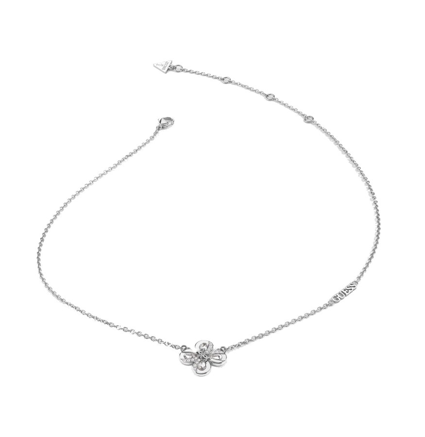 Guess Nádherný ocelový náhrdelník s květinou Amazing Blossom JUBN03057JWRHT/U - Náhrdelníky